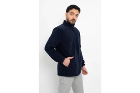 Resim Unisex Anti-Pilling Tüylenme Yapmayan Standart Fit Tam Fermuarlı Soğuk Geçirmez Polar Hırka 