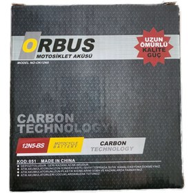 Resim ORBUS Akü 12 V 5 Ah YTX5L Bs Motosiklet Aküsü 