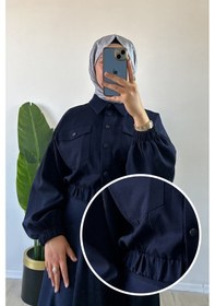 Resim Merve Akyol Moda Bomber Ceketli Etekli Takım Lacivert 