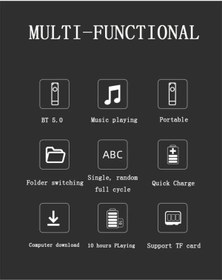 Resim JUNGLEE Bluetooth Lu Mp3 Player Dahili Hoparlör Kablolu Ve Kablosuz Kulaklık Ile Kullanabilme Mini Mp3 Çalar 