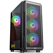 Resim Powerboost PB-P3385B 650W 80+ Bronze USB 3.0 Mesh Siyah Fıxed Fanlı Mid Tower Gaming Kasa 