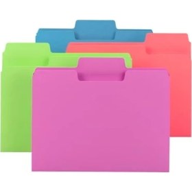 Resim Supertab Dosya Klasörü, Büyük Boy 1/3 Kesim Tab, Mektup Boyutu, Çeşitli Parlak Renkler, Paket Başına 24 (11957) 
