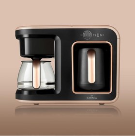 Resim karaca-hatırplus Karaca Hatır Plus 2 İn 1 Black Copper Kahve Makinası 