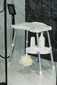 Resim Prima Nova Apollo Duşlu Banyo Taburesi-Beyaz 