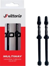 Resim Vittoria 100mm Tubeless Bisiklet Alüminyum Valf Sibop Seti Siyah 