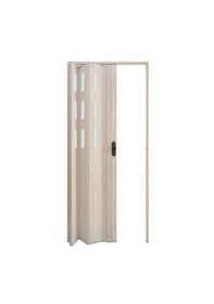 Resim Faran Dekorasyon 160 x 215 Akçaağaç Renk Camlı Pvc Akordiyon Katlanır Kapı - FRNAKMODEL-101 
