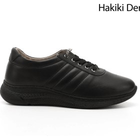 Resim Gönderi R Kadın Siyah Bağcıklı Dolgu Taban Hakiki Deri Sneaker Ddza80742215 Siyah 