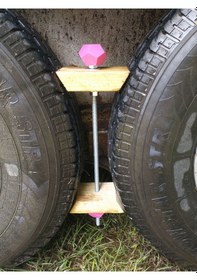 Resim Opencart Çift Tekerlek Römork Durağı Sadece Plastik Aparattır 