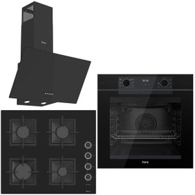 Resim Ferre Fryart QEP63CS - SC205-FA - D086 Ankastre Set Siyah 