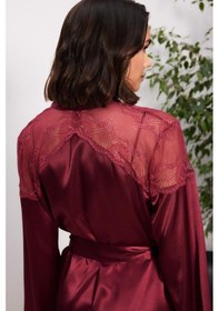 Resim Pierre Cardin 6'lı Bordo Uzun Gecelik Sabahlık Set 6035 Bordo 