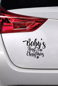 Resim Genel Markalar Babys First Christmas - Araç, Oto, Laptop, Duvar Uyumlu Sticker 15*13 Cm 