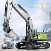 Resim Premium Alaşım Yapı Araç Oyuncak Seti - Ekskavatör, Karıştırıcı Kamyon & Buldozer - Dayanıklı Metal, Gri, Büyük, Yağ Kamyonu 