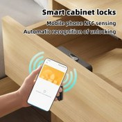 Resim 1 adet Akıllı Çekmece Kilidi - Matkap Gerektirmez Kurulum, Pil ile Çalışır (3 AAA Dahil Değil) - Kabinler, Gardırop, Ayakkabı Dolapları, Ofis için Sağlam Güvenlik Kilidi - Standart Çekmece ile Uyumlu - Ev, Ofis, Etkinlikler, Hediyeler için İdeal - Kompakt ve Şık Tasarım, Etkinlik Malzemeleri, Minimalist Tarz, Güvenilir Mekanizma, Hediye Alıcıları 