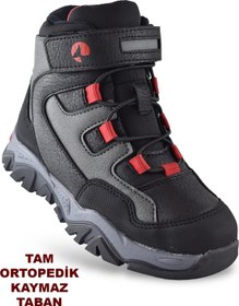 Resim Pinokyo Barcelona Ortopedik Cırtlı Unisex Çocuk Bot Ayakkabı Çocuk Outdoor Bot 
