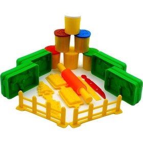 Resim Bubu 3D Çiftlik Oyun Hamuru Kalıbı Ve 6 Renk Oyun Hamuru Seti 