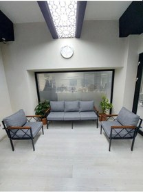 Resim Safir Balkon-bahçe-kafe Çay Seti Koltuk Oturma Takımı-oturma Grubu Gri 