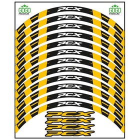 Resim Honda Pcx Sarı Reflektör Baskılı Jant Şeridi N11.63404 