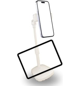 Resim River World Plastik Masa Üstü Telefon Ve Tablet Tutucu Beyaz Renkli 