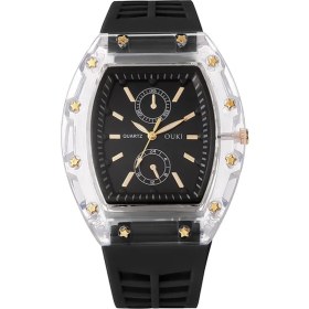 Resim Fsfyb Şeffaf Namlu Şeklindeki Yeni Saat Rahat Niş Richard Serisi Kuvars Saat Namlu Şeklindeki Saat Erkekler Için (Yurt Dışından) 