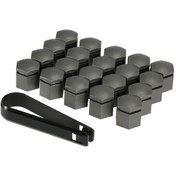 Resim Mufunye Opel Vauxhall 19mm Gri Tekerlek Somunu Kapakları - 20 Adet Yedek Cıvata Kapağı Seti Nq 