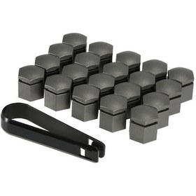 Resim Mufunye Opel Vauxhall 19mm Gri Tekerlek Somunu Kapakları - 20 Adet Yedek Cıvata Kapağı Seti Nq 