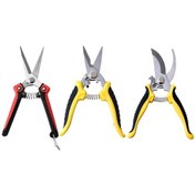 Resim Gajeena Paslanmaz Çelik Bahçe Budama Makası 3'lü Set, Hafif Ve Pratik, Sarı-kırmızı Renk Seçenekli 