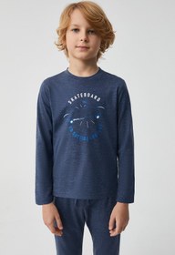 Resim Comfort touch çocuk pijama takımı - İndigo / 5-6 Yaş 