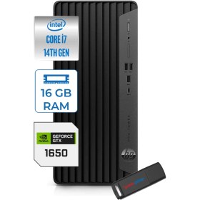 Resim Hp Pro Tower 400 G9 Intel Core I7 14700 16GB Ddr5 512GB SSD Windows 11 Home Nvidia GTX1650-4GB Masaüstü Bilgisayar 5V5M2ESGTX1650H07 + Zetta USB Bellek 