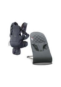 Resim Babybjörn 2'li Set Bliss Ana Kucağı Woven & Kanguru Move Mesh Anthracite 