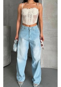 Resim Baggy Süper Taş Bıyık Yıkama Buz Mavi D2007 Mavi 