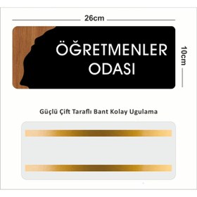 Resim zafrakreklam Ofis -Kapı İsimliği, Yönlendirme levhası 26X10Cm - ÖĞRETMENLER ODASI 
