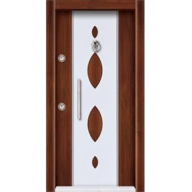 Resim Tezwood 3556 Ahşap Kaplama Çelik Kapı, Kaplama Daire Kapısı 