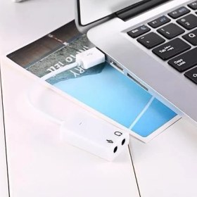 Resim Kablolu 7.1 USB Ses Kartı 3.5mm Mikrofon Çevirici Dönüştürücü Adaptö 