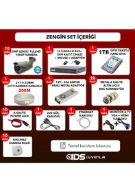 Resim Ids - 10 Kameralı 1080P Fullhd 5Mp Sony Lensli Kamera Seti - 2073 