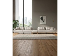 Resim Velura Home & Living Zeri Modüler Yataklı 3 Adet Üçlü Kanepe & 3'lü Koltuk (3+3+3) - Latte 