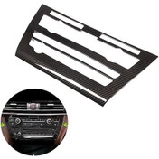 Resim Lasonstiges Bmw X5 X6 F15 F16 Karbon Fiber Araba Doku İç Kontrol Merkezi Klima Paneli Ses Anahtarı Eşleştirme Çerçevesi 