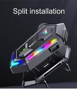 Resim Motosiklet Bluetooth 5.3 Kask İnterkom 2 Kişi 300 Metre Eşleşme Ö 