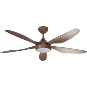 Resim Alsanfan Style Kahverengi Aydınlatmalı Uzaktan Kumandalı Tavan Vantilatörü 137 cm 