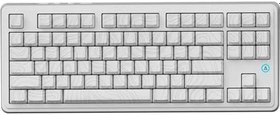 Resim Ajazz AK870 Plus 3 Modlu Kontur Tasarım Mekanik Oyun Klavyesi Avokado Switch - Beyaz Desenli 