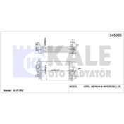 Resim Opel Meriva B S10 1.6 CTDI 1.7 CDTI 2013 Sonrası Turbo Radyatörü Intercooler 315X216X64 