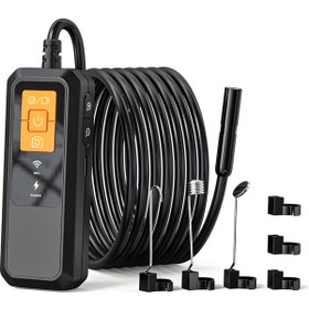 Resim UralTeknik Wifi Endoskop Kamera Çift kamera 10 metre IP67 Şarjlı Yan Ayna Mıknatıs ve kancalı Motor Görüntüleme 