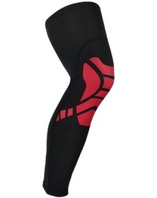 Resim Jokmae Erkek/kadın Tam Bacak Kompresyon Kollu - Uzun Baldır Destek M Siyah-kırmızı Diğer 