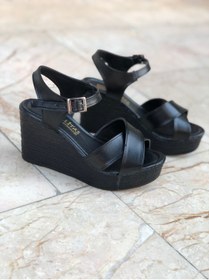 Resim Bellitaş Hasır Dolgu Topuk Sandalet siyah 