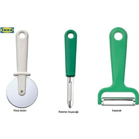 Resim IKEA Uppfylld Pizza Kesici + Yeşil Patates Soyacağı + Yeşil Soyacak 1 Rer Adet Dfitset 