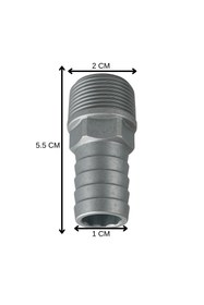 Resim DESIPHON Galvaniz Hortum Rekoru 1/2 - Dayanıklı Metal Bağlantı Ucu | Su ve Hava Sistemleri İçin 