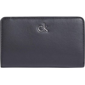 Resim Calvin Klein Ck Re-lock Medium Bifold Siyah Kadın Cüzdan-8433 Siyah 