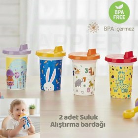 Resim Happier Alıştırma Bardağı-Suluk-2 ADET-300 Ml-Bpa Içermez 