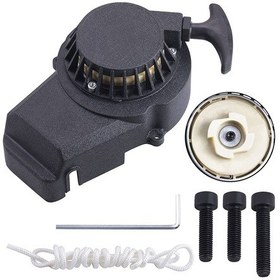 Resim Synodicmonth Zamanlı 47cc 49cc Cep Coolster Ssr Sx50 Mini Motosiklet Atv Atv İçin Geri Tepmeli Marş Motoru Çekme Başlangıç Seti 