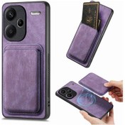 Resim Xiaomi Redmi Note 13 Pro Plus + 5g Kılıf Deri Vintage Telefon Kılıfı, Manyetik Kart Tutacağı İçin 