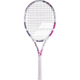 Resim Babolat Evo Aero Pink Strung Kadın Beyaz Tenis Raketi 